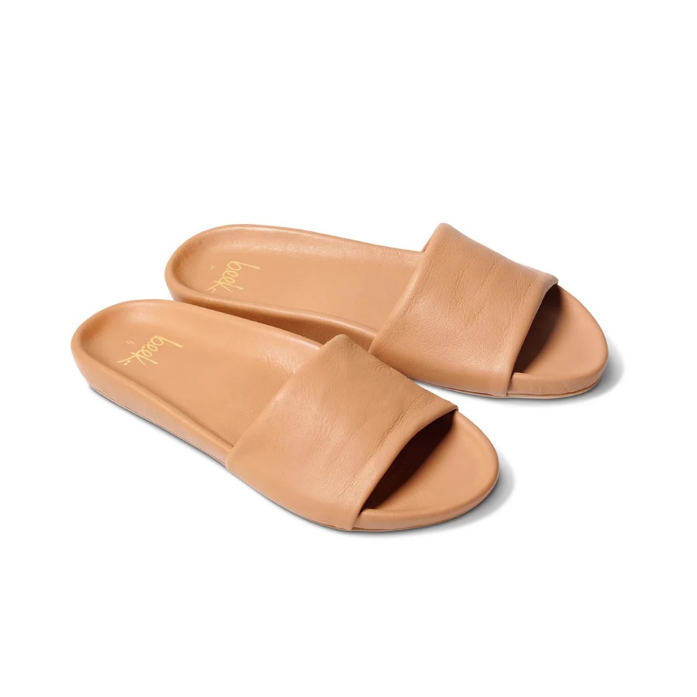 Beek Honey Gallito Leather Slide Sandal worn one time 9  buttery soft 260$ new